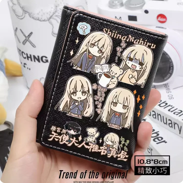 Anime Shina Mahiru PU Carteira, Bolsa de moda, Cartão Coin Hasp, Bolsa de dinheiro, Presente Cosplay, B156