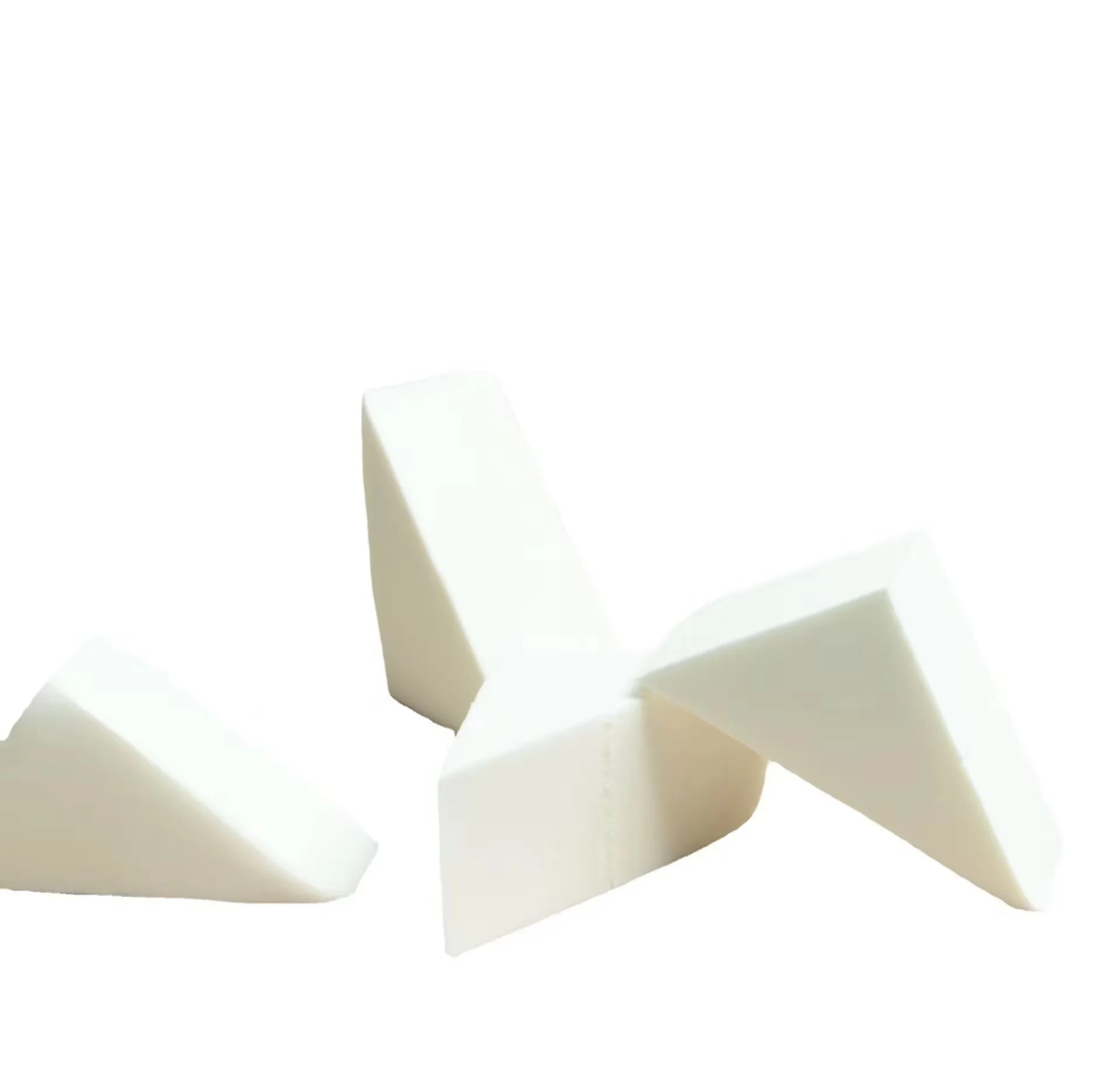 8-Pcs White Cosmetic Foundation Makeup Sponge Wedges Applicators Latex Free Triangle Powder Puff Beauty Makeup Accessories