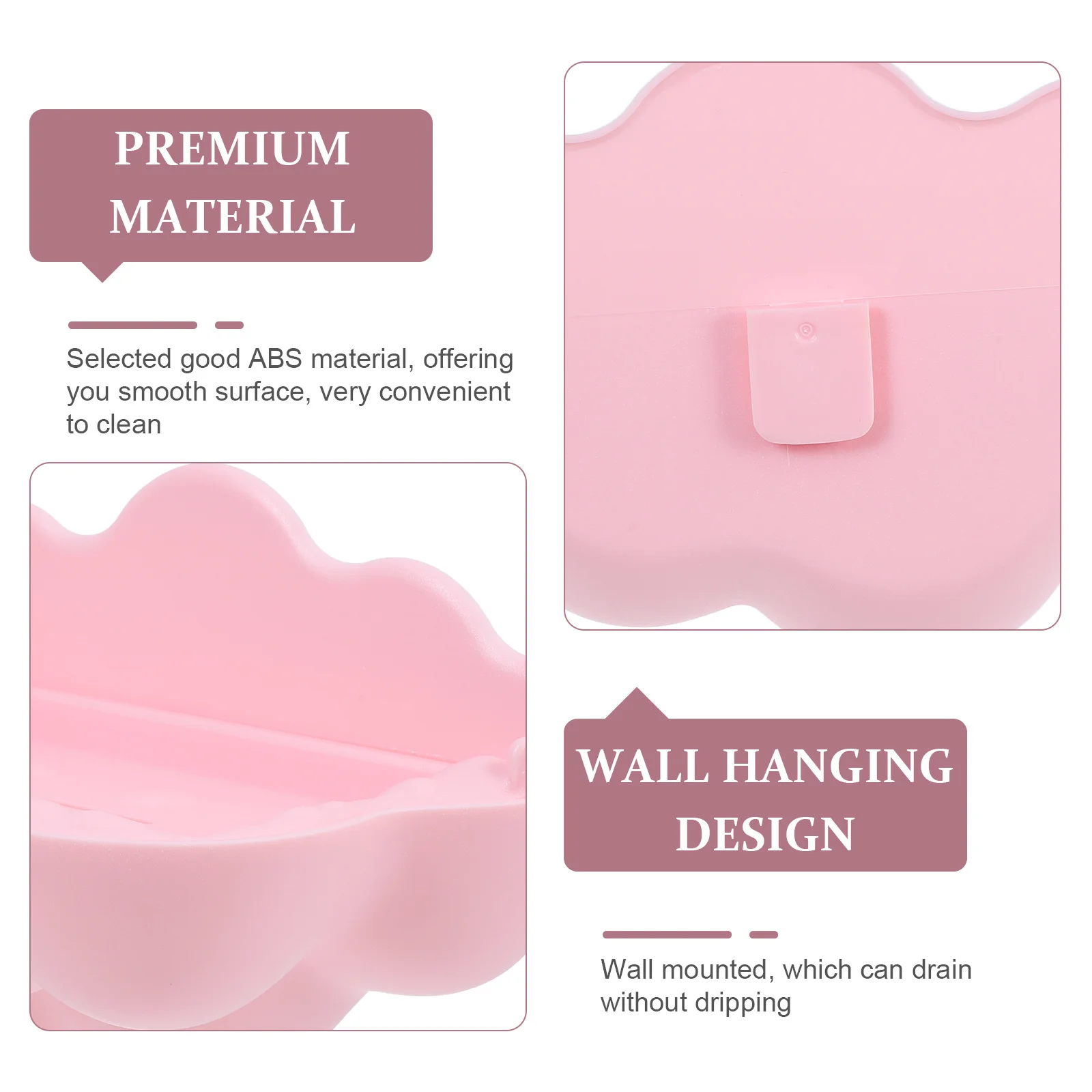 

Wall Hanging Cloud Soap Tray High Class Material Long Service Life Smooth Surface Easy Clean Contemporary Home Decor Styles