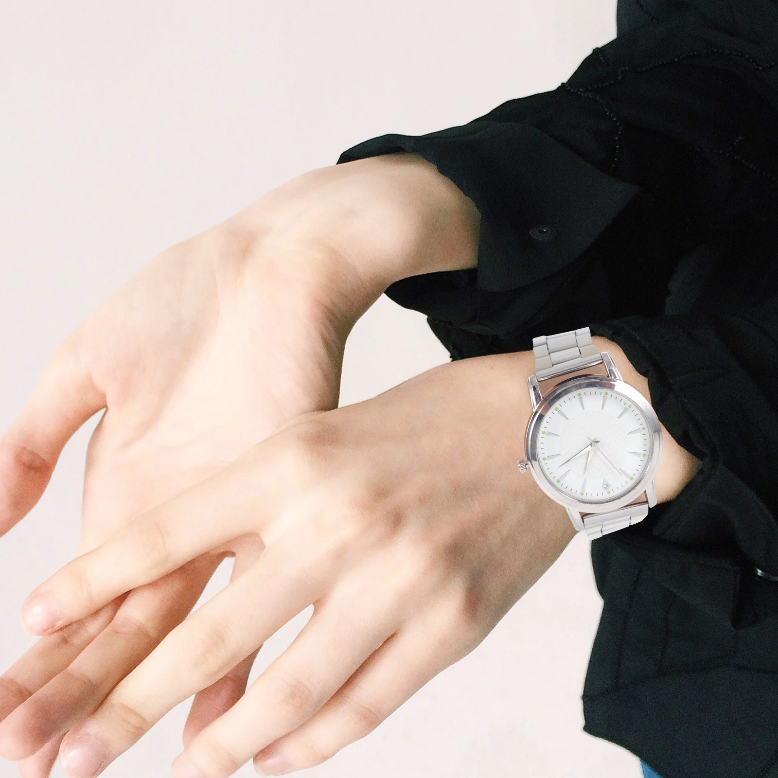 

Luminous Steel Strap Watch For Men Mechanical Wristwatch Adjustable Waterproof Design Stylish Male Watch Exquisite Gift