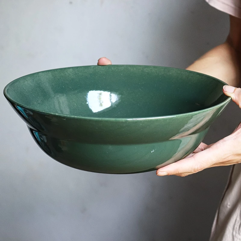 

Большая суповая миска с глазурью, в ассортименте: острая и с капустой, для домашнего использования