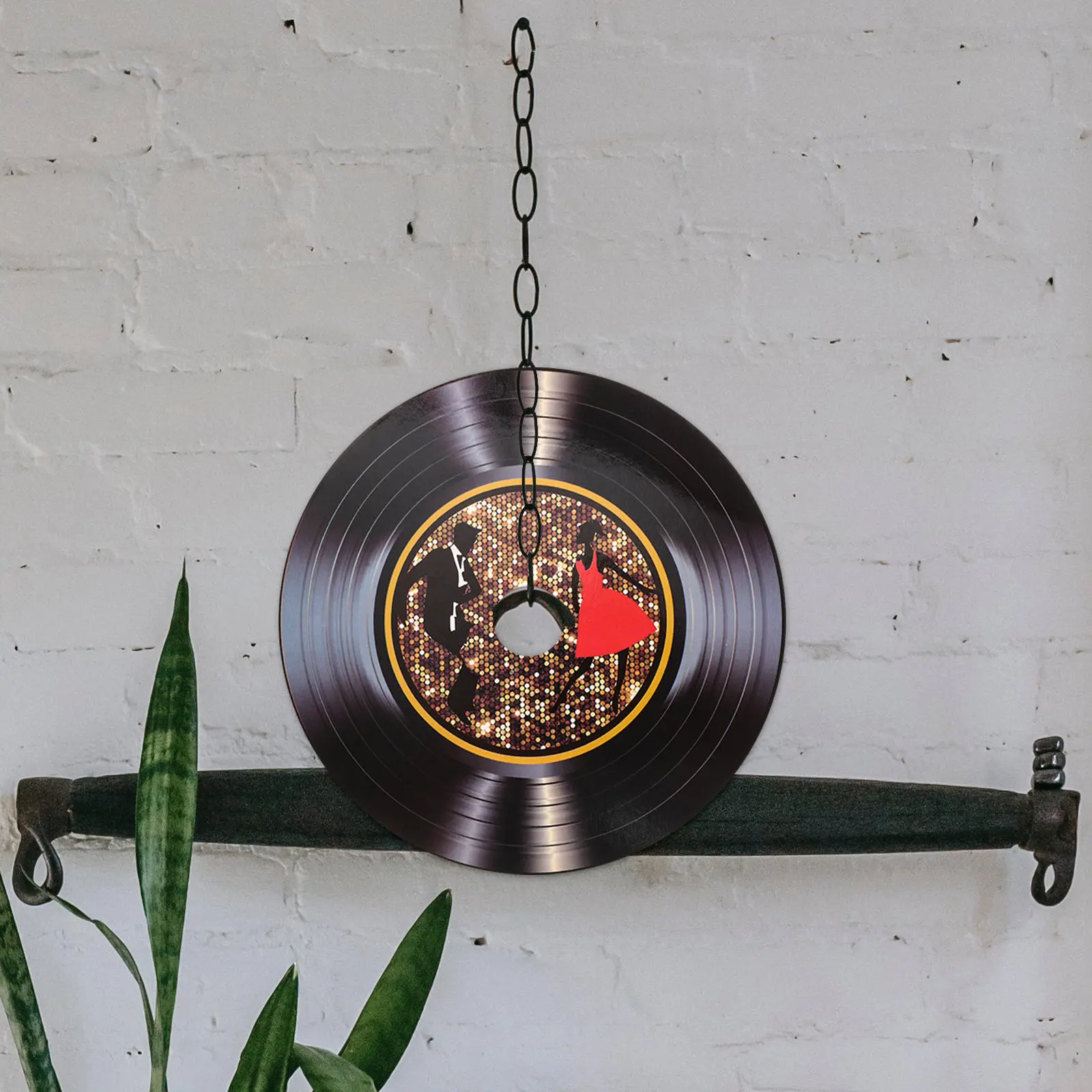 10pcs Paper Records Decor Retro Home Wall Sign Cafe nament Vintage Decorations Old Vinyl Discs 80s Party Favors
