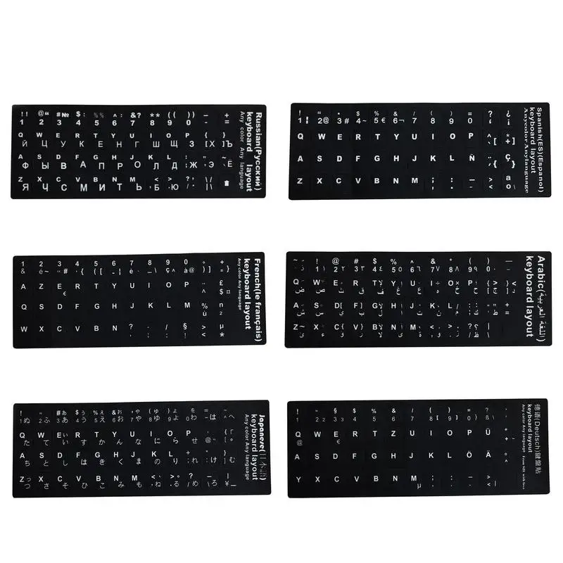 Standard Long-lasting Russian Language Cover Keyboard Stickers Layout Button Letter For Computer Laptop Skins Accessories