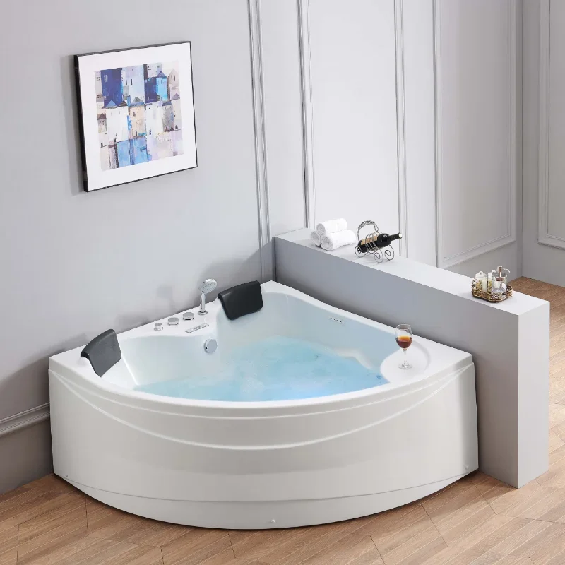 Radio/CD function indoor small corner jacuzzi spa jacuzzi