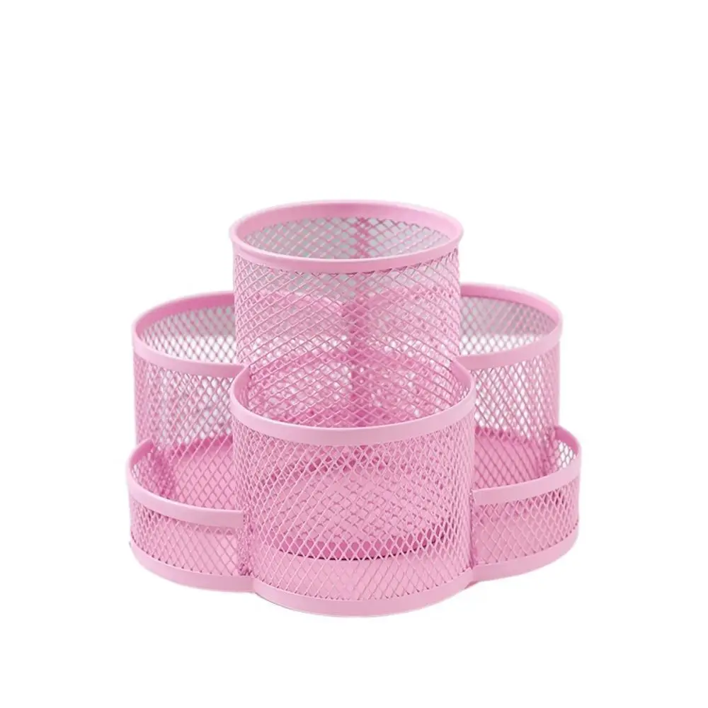 

Вращающийся на 360° металлический сетчатый держатель для ручек, многофункциональный настольный органайзер для карандашей большой емкости, противоскользящий, многоцветный