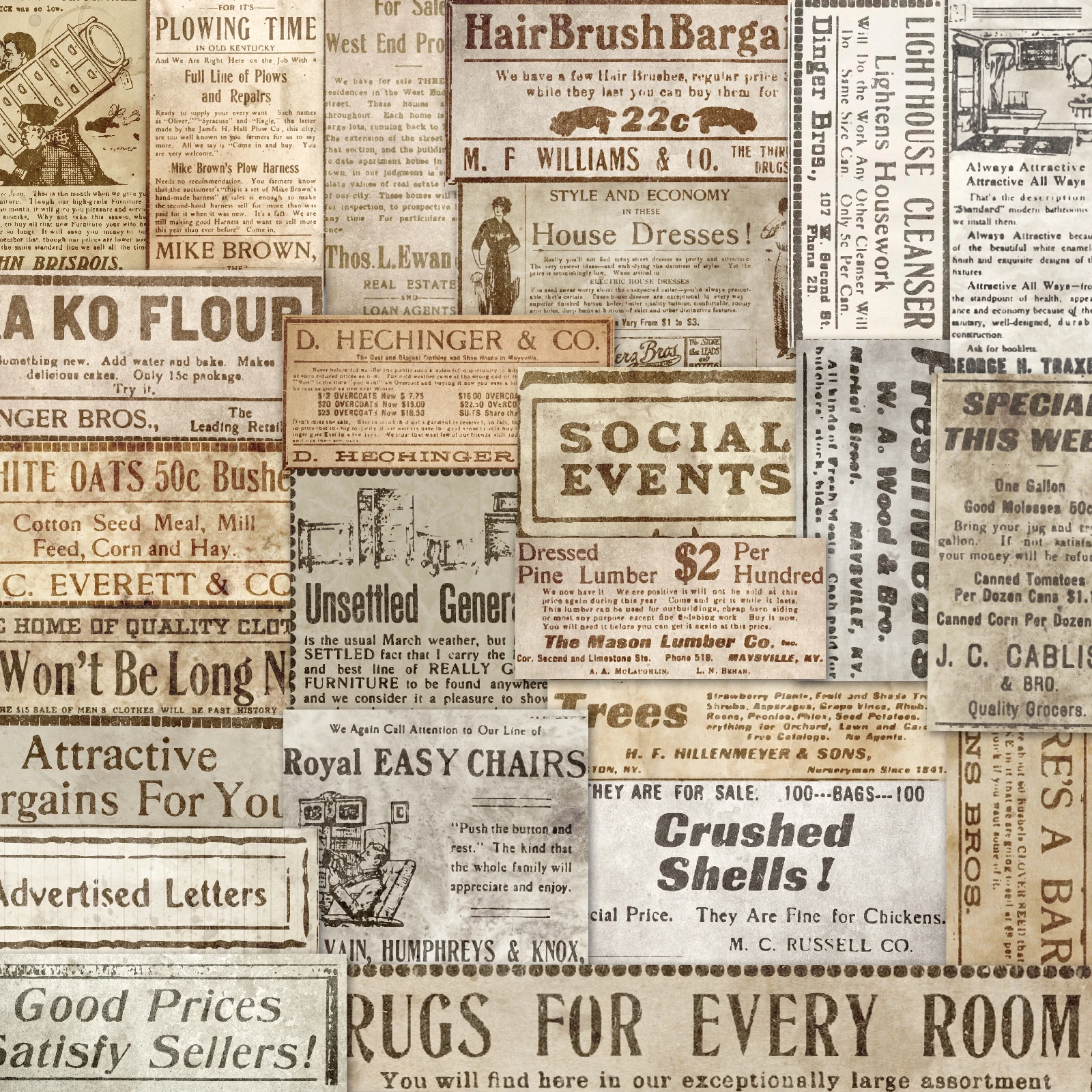 50PCS Vintage Newspaper Title Stickers Aesthetic DIY Decoration Scrapbooking Junk Journal Collage DIY Crafts Supplies image 4