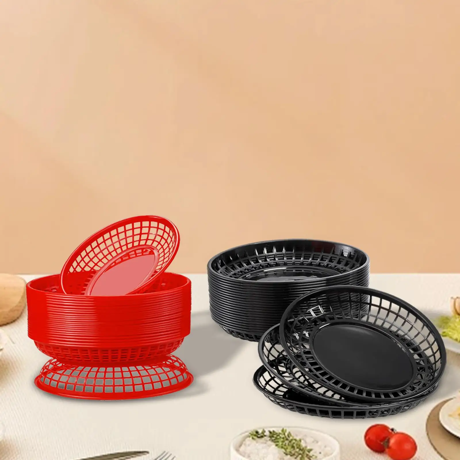 Cestas de almacenamiento de comida rápida, 24 piezas, para pollo, patatas fritas, maíz y perros