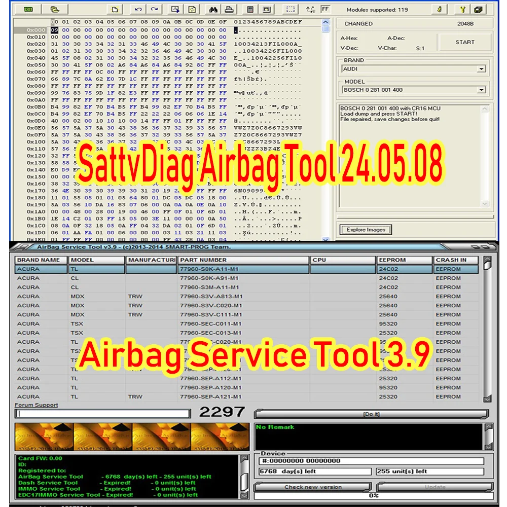 Airbag Service Tool 3.9 | Sattvdiag Airbag Tool 24.05.08 + Keygen Voor Auto