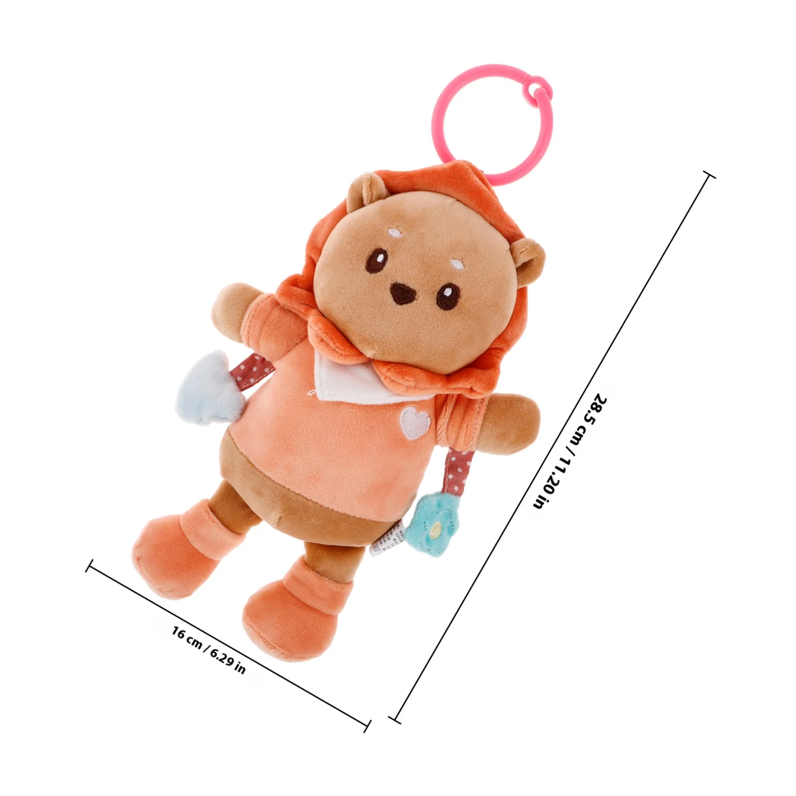 아기 카시트용 귀여운 사자 인형 키체인 유모차 모빌 부드러운 아기 여행용 장난감