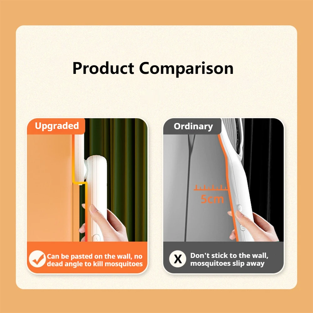 2025 Foldable USB Rechargeable Mosquito Racket Angle Adjustable Electric Mosquito Killer With UV Light Trap Insect Exterminator