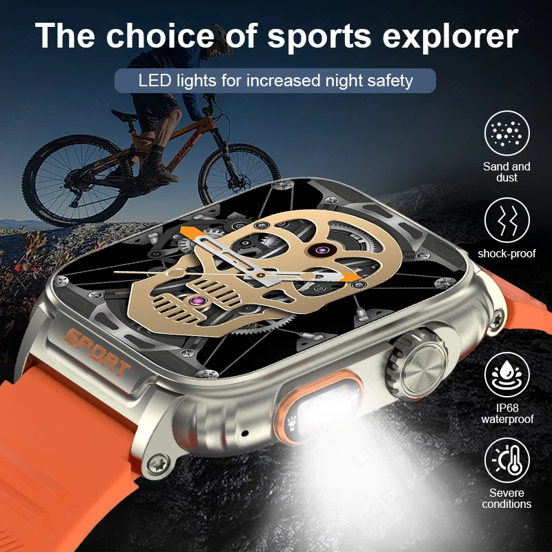 Reloj inteligente deportivo para hombre, pulsera con pantalla HD de 2024 pulgadas, Bluetooth, llamadas, control del ritmo cardíaco y de la presión sanguínea, para Xiaomi 1,91