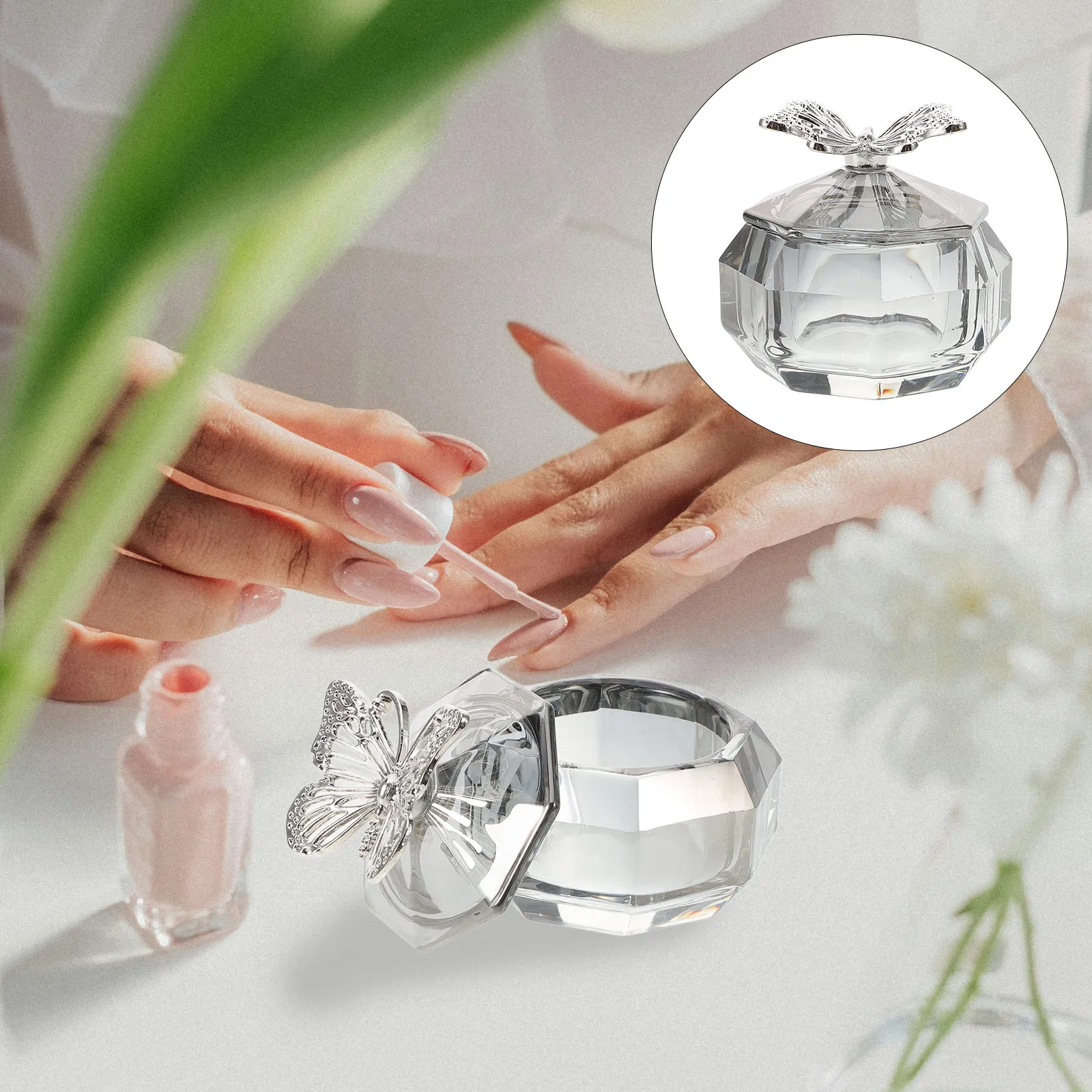 

Стильная емкость для маникюра, 30 мл, стеклянная чаша для нейл-арта, для смешивания жидкостей, надежная, не проливается, инструменты и принадлежности для маникюра