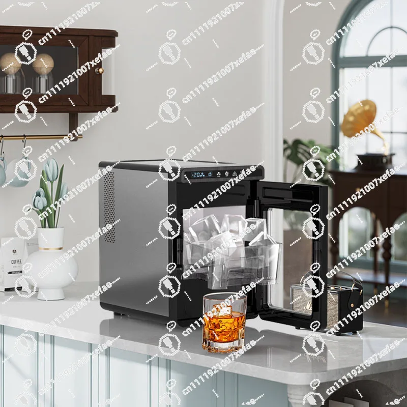 10Kg/24-hour high-capacity easy-to-operate ice machine, suitable for home/kitchen/party/bar portable 220V ice machine