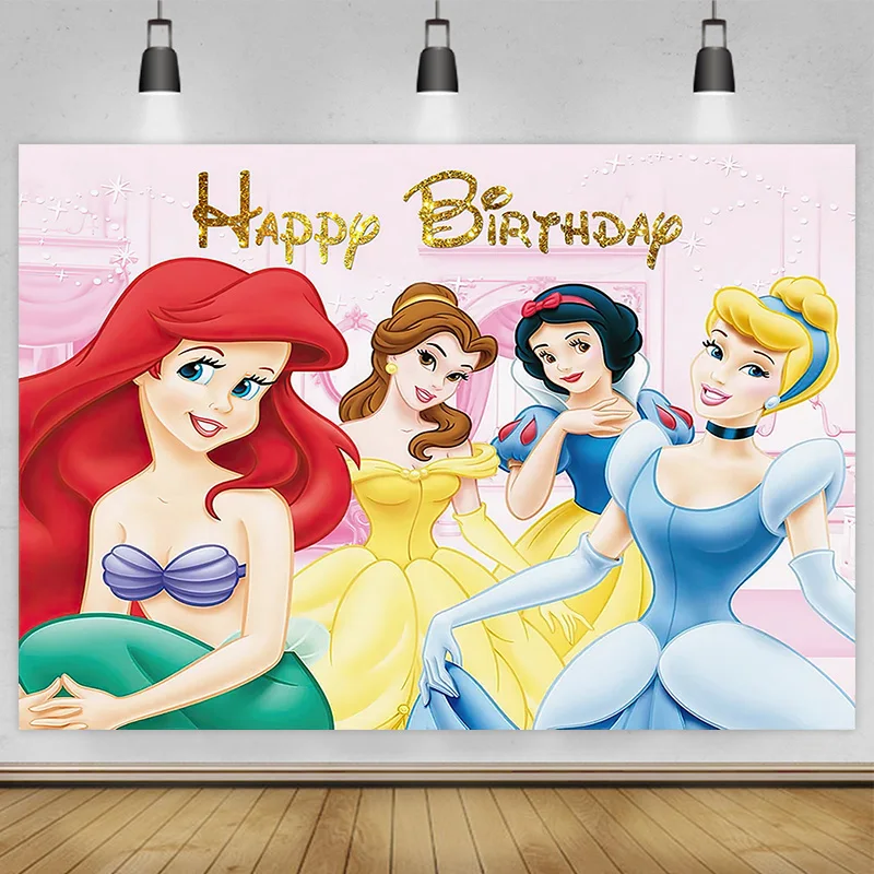 Disney Princess Theme Photography Background White Snow White Girl Dream Fairy Fairy Birthday Party Decoration Baby Gift Meeting