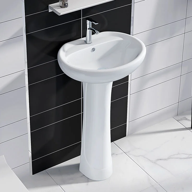 Floor-standing washbasin, column basin, corner balcony basin, triangular small apartment, mini bathroom, mouthwash, washbasin
