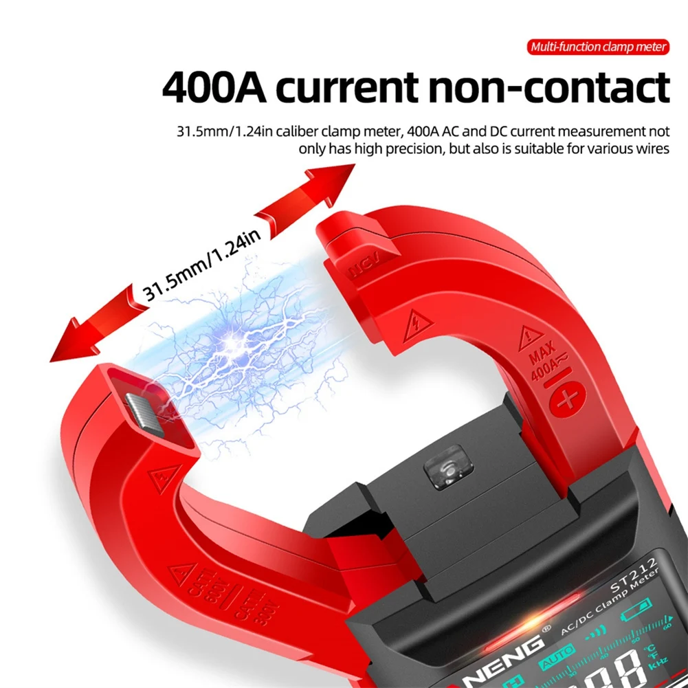 Classy-ST212 Digitale Stroomtang 400A Stroom True RMS Smart Tang Ampèremeter 6000 Multimeter DC AC NCV Tester
