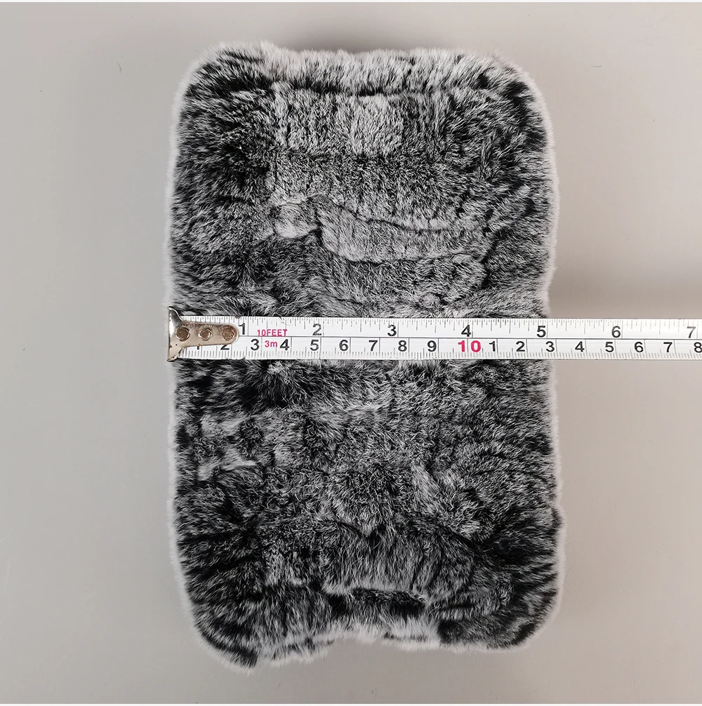 One Set Women Real Rex Rabbit Fur Cuff+Headband Winter Warmer Hat Arm Wrist Sleeve Gloves Female Real Fur Cap+Elastic Wristband