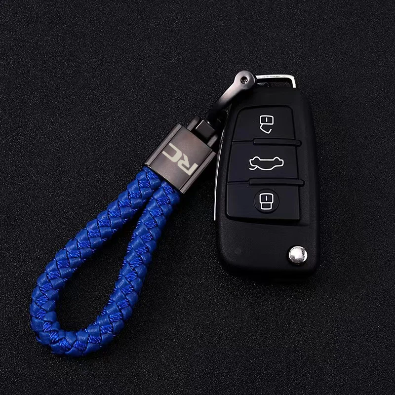 High Quality Fashion Business Leather Braided Rope Keychain Keyring for LEXUS RC 300 350 200 200t 350f 300h Car Accessorie