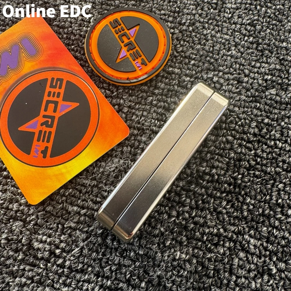 中古 WMEDC シークレット フィジェット スライダー チタン ブルー プッシュ スライダー フィジェット おもちゃ 大人向け ノベルティ おもちゃ 不安解消 ガジェット