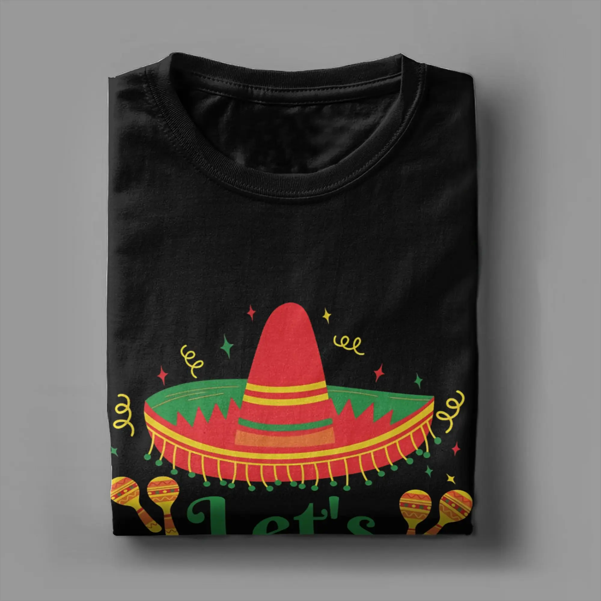 Let's Shift Party Fiesta T Shirt Mexican Amigo Cinco De Mayo Hip Hop T-Shirts Short Sleeves Y2K Tops Summer Cotton Top Tees