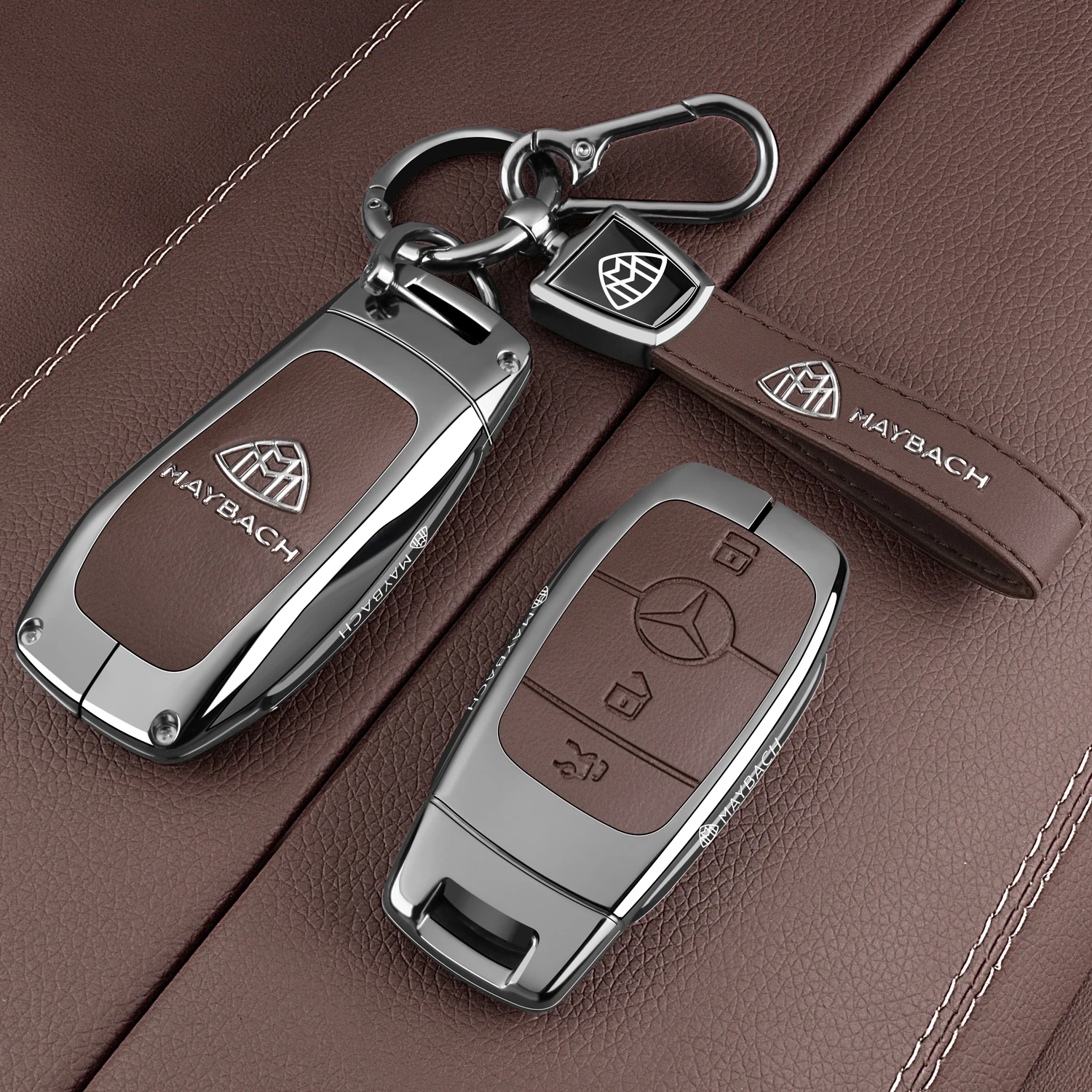 Car Key Case Cover Protector Shell Fob Cortex For Mercedes Benz C E S W206 W223 W214 E300 C260 C300 S450 S500 S400 Accessories