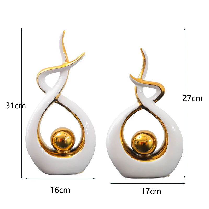 

Home decoration modern art ceramic vase statue handicraft ornament living room furniture home
