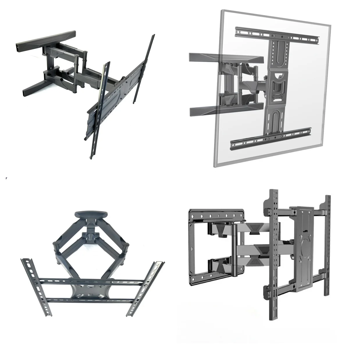 45-75 Inch Full Motion Steel TV Mount VESA 600x400 Removable Bracket For Flat Screen Displays