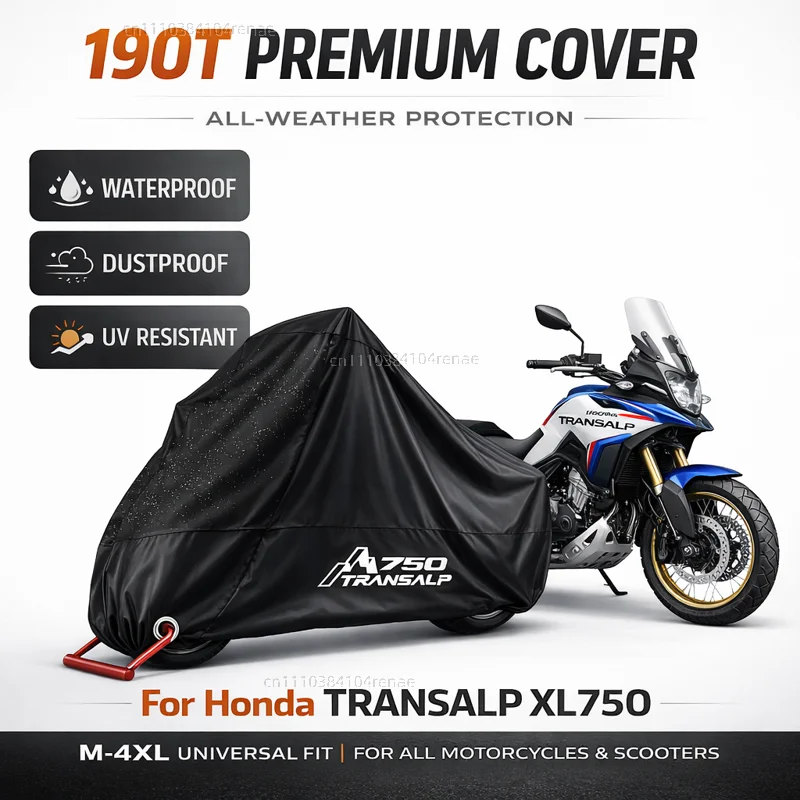 

Чехол для мотоцикла Honda TRANSALP XL750 TRANSALP 750 TRANSALP750 190T, водонепроницаемый, пылезащитный, с защитой от ультрафиолета, всесезонный