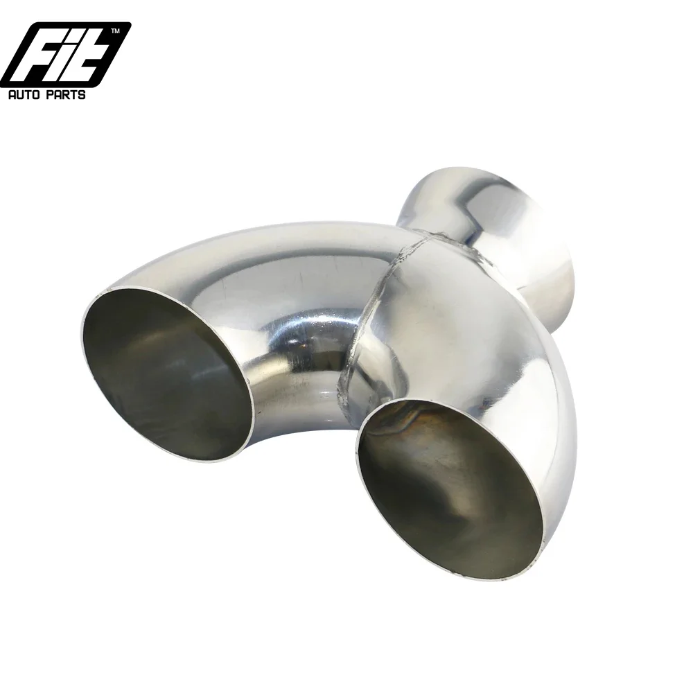 Aço inoxidável Universal Car Exhaust Pipe Adapter, Y-Pipe Connector, 2 \'\'to 2.5 \'\'Converter, Acessórios de carro