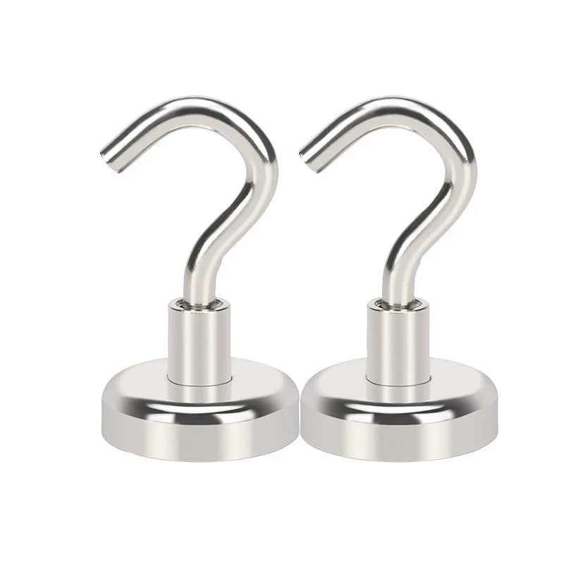 10Pcs Strong Magnetic Hooks Load Bearing Hook MultiPurpose Storage For Home Kitchen Bar Storage Key Hanging Hanger