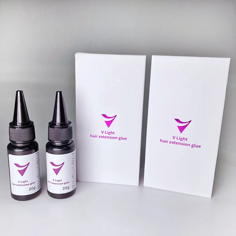 

Black Wig UV Light Glue Technology Uv Hair Extension Glue Brown tape hair extension adhesive v light hair extensions tools