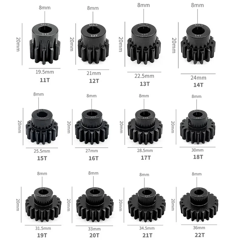 RC Car 35T Spur Gear 11T 13T 20T 30T Pinion Gears 1.5 Mod Steel for Traxxas 1/5 X-MAXX XMAXX 6S 8S 1/6 XRT Upgrade Parts