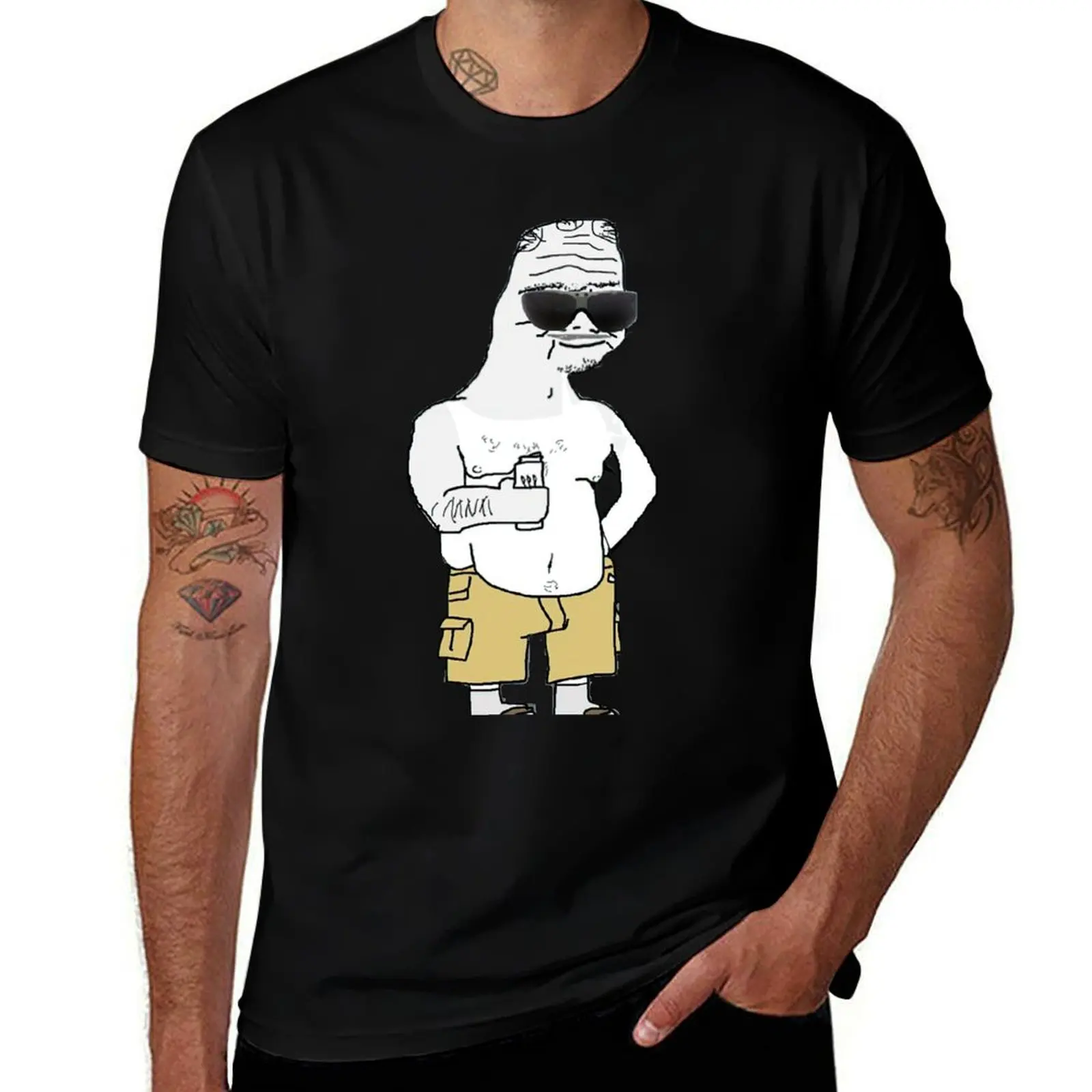 

Funny Wojak Boomer Meme Sticker T-Shirt t shirts for man graphic funny cotton t shirt pack
