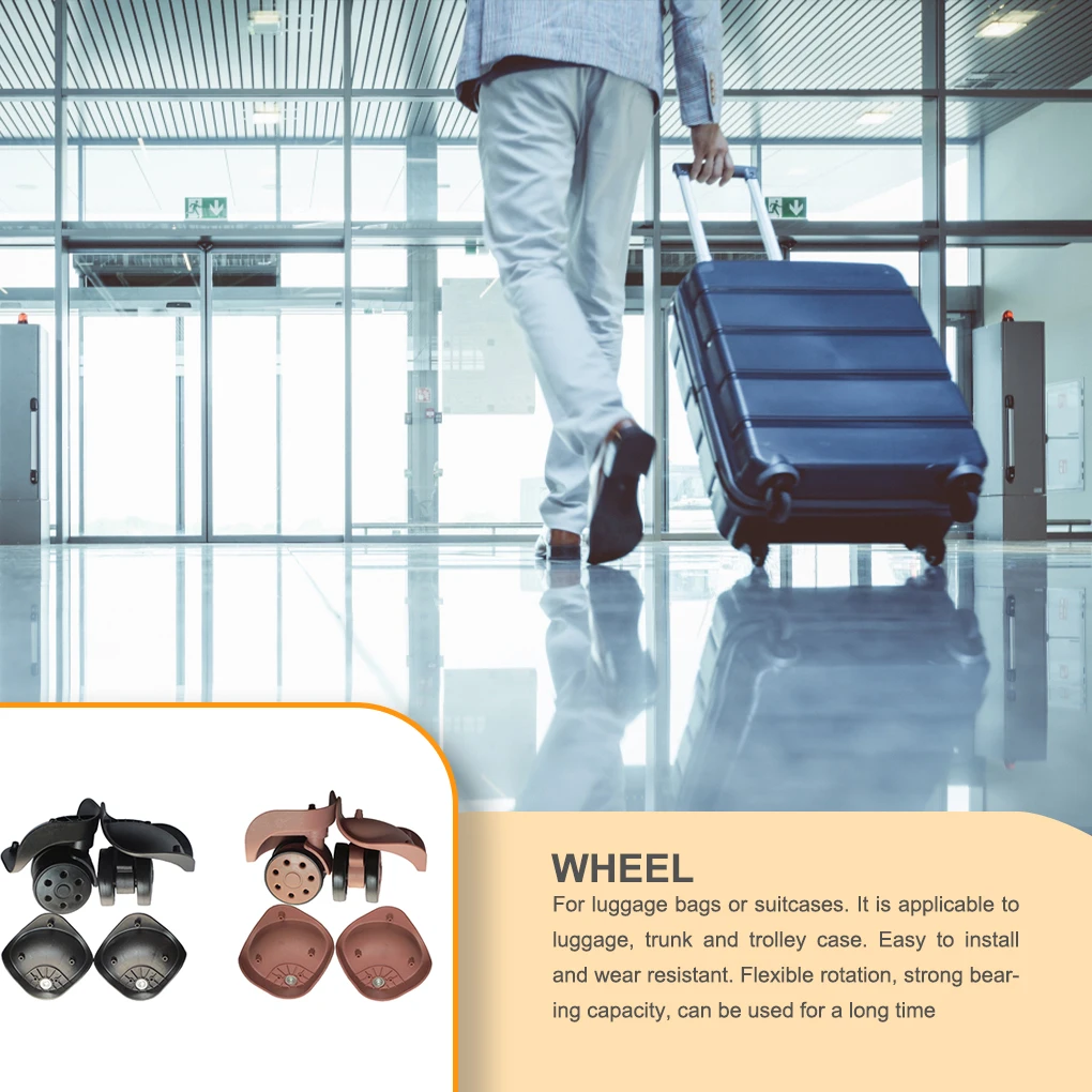 2 Pieces Luggage Wheels Travel Suitcase Casters Part Set Accessories