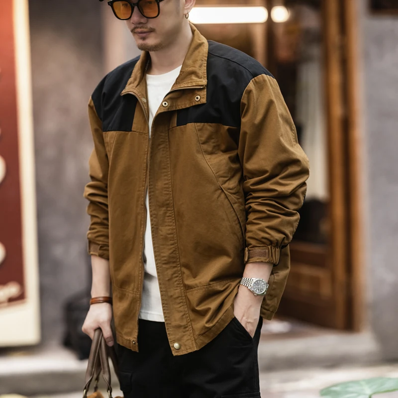 

Spring and Autumn's new fashionable and trendy retro jacket for men's work jackets