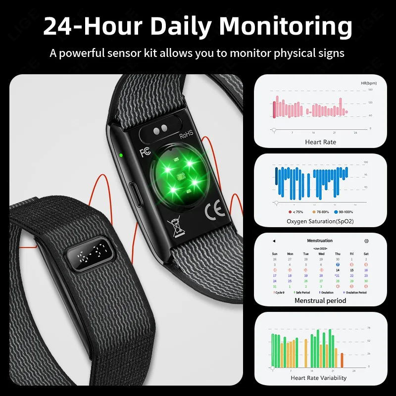 LIGE New Smart Wristbands With - Smartwatch Watches Digital 评论和价格
