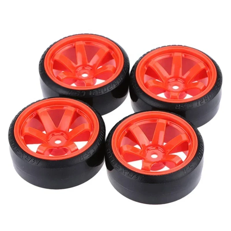 

4PCS 1/10 RC Drift On-road Wheel Hard Pattern Tyre for 1:10 Tras D4 HSP HPI Sakura TT01 Tamiya Drifting RC Car Accessories