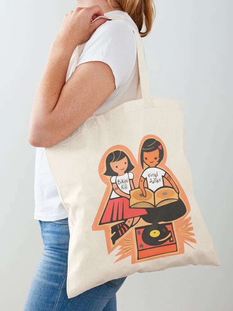 

Music Lovers Tote Bag Canvas shopping bags foldable reusable shopping bag hand bags