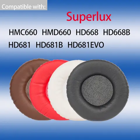 Earpads for Superlux HMC660 HMD660 HD668 HD668B Headphones Replacement Ear Cushions HD681 HD681B HD681EVO Headset Foam Pad Cover