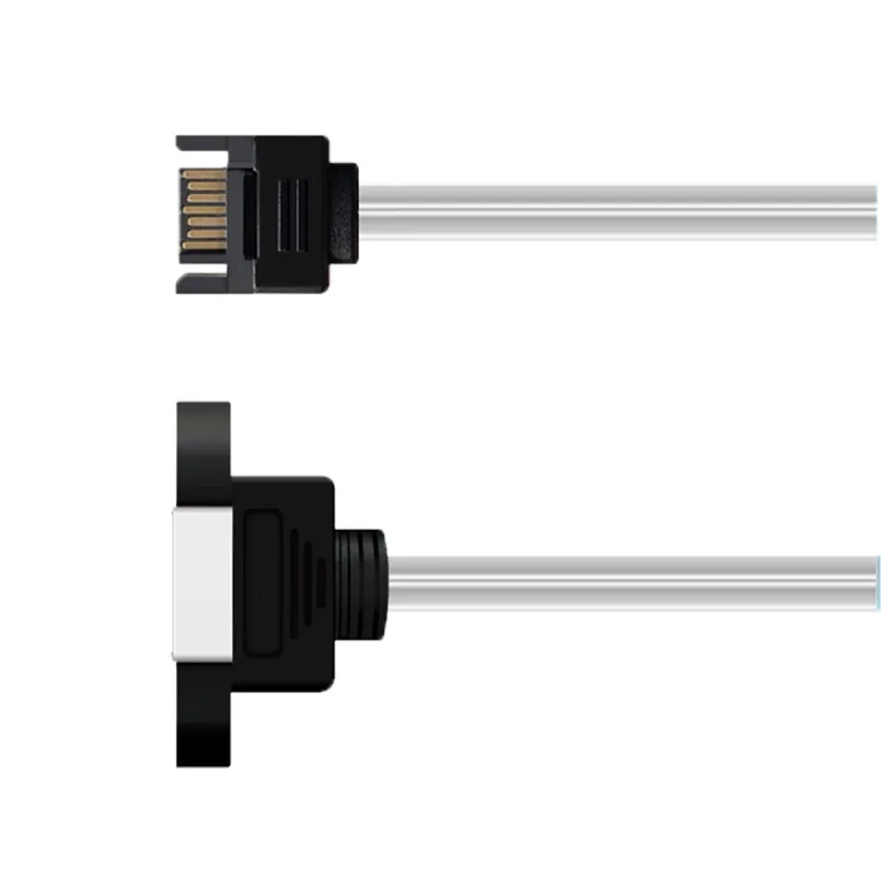 Cable de datos extendido Sata 3,0 macho a macho de 7 pines con orificios de tornillo, montaje de cableado externo de 30cm