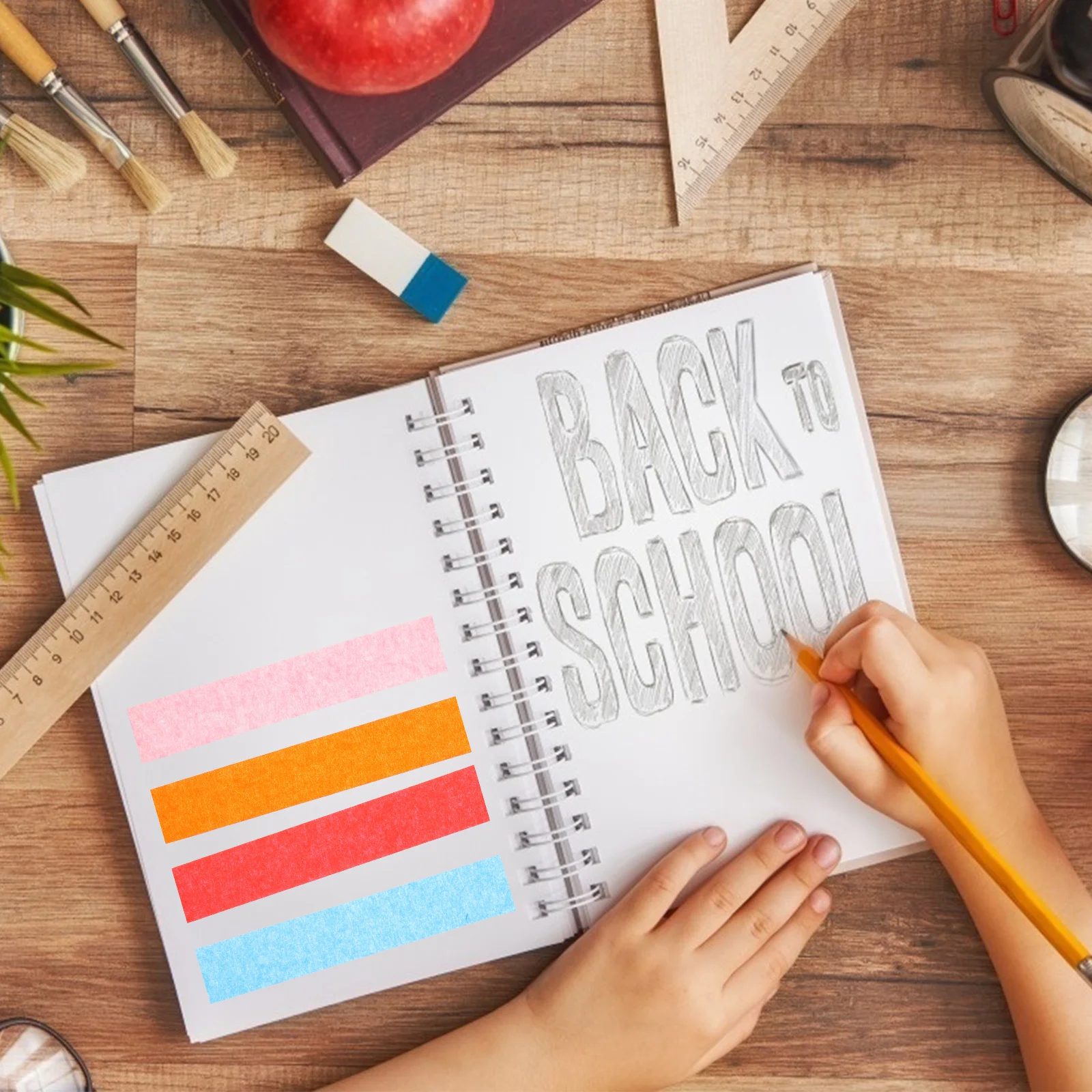 6 لفات شريط ورق زينة ملون اشي الشريط Diy بها بنفسك سكرابوكينغ المشاريع الحرفية المجلات أشرطة قوس قزح لاصق الفن