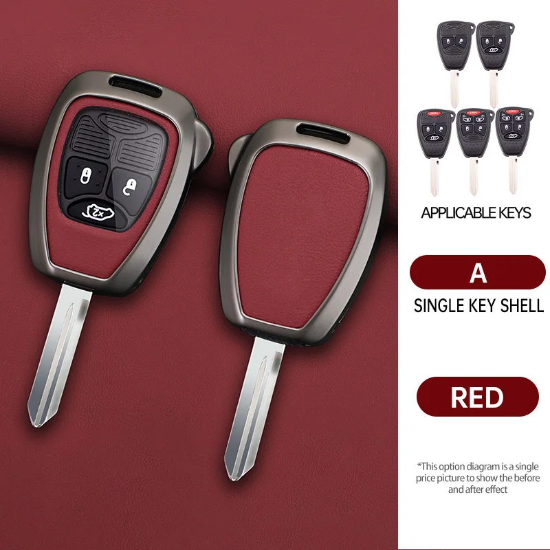 Car Key Case Cover Shell Fob for Jeep Chrysler 300C Avenger Sebring Chrysler 200 Aspen Dodge Charger Commander Grand Cherokee