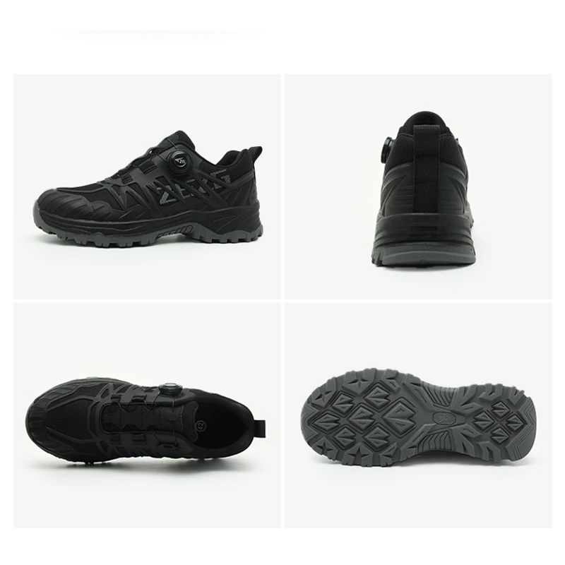 Waliantile New Men Work Safety Shoes For Construction Anti-smashing Safety Boots Puncture Proof Slip-resistant Safety Shoes Male