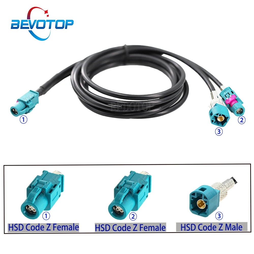 Y Type 1 to 2 Splitter HSD LVDS Cable 4 Pin Code Z to Z Female & Z Male Connector Wire Video Line,Connector Can be Customized