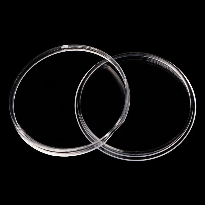 Y3NA Round Coin Storage Box Inner Pad Set of 5 Transparent Beauty Diamond for Ca