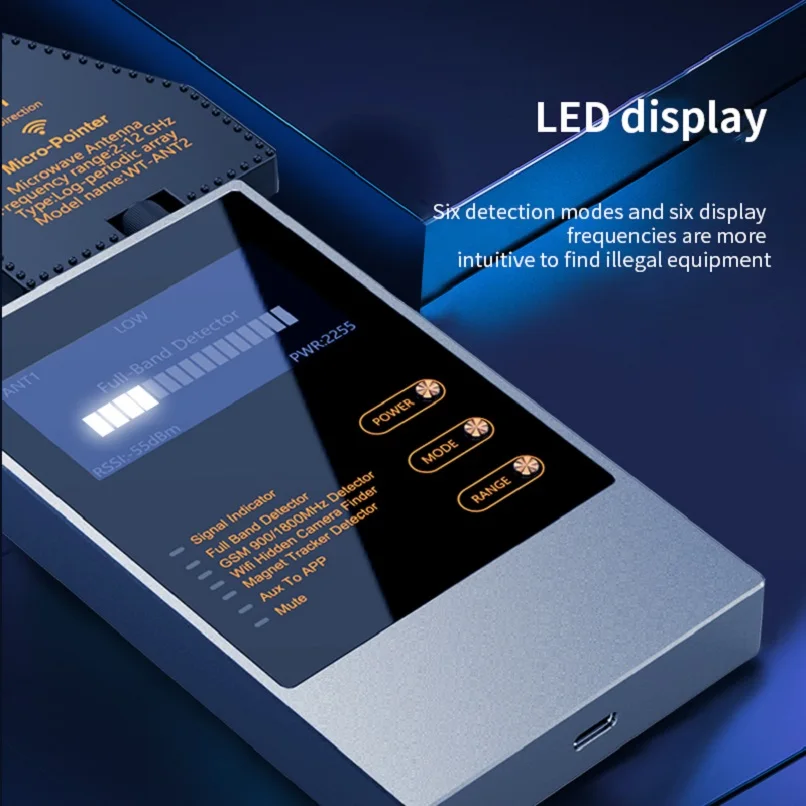 أدوات تجسس صغيرة للتنصت على المكالمات الهاتفية كاشف كاميرا خفية مضادة للرادار تجسس GSM لتحديد المواقع المقتفي التنصت أجهزة تجسس مكتشف