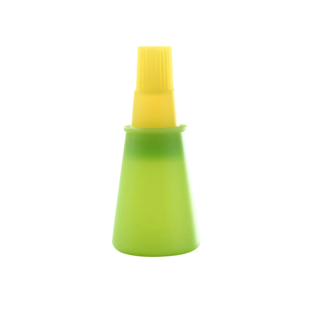 

Kitchen Silicone Barbecue Oil Bottle Brush Heat Resisting Silicone BBQ Cleaning Basting Oil Brush Kitchen Tools (Green and