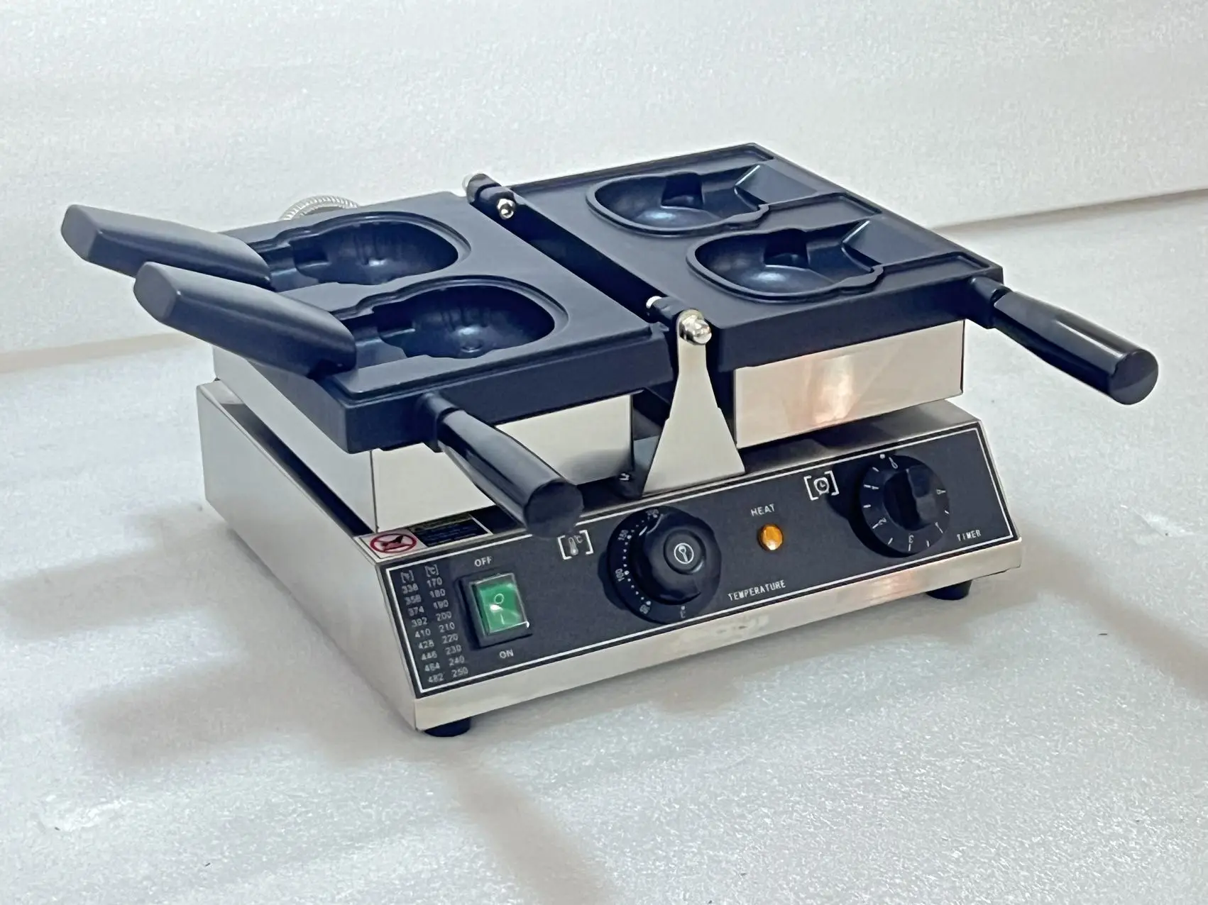 Commercial 2 Pcs Cat Shape Waffle Maker Non-stick Pan Ice Cream Taiyaki Kitty Waffle Maker 1500w Electric Waffle Making Machine