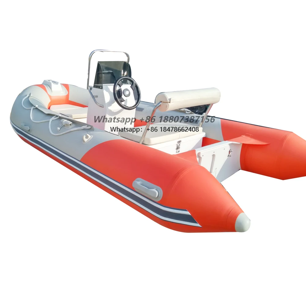 

(ce) PVC Material 14ft High Speed Inflatable Fishing Catamaran Ribbed Fiberglass Boat for sale