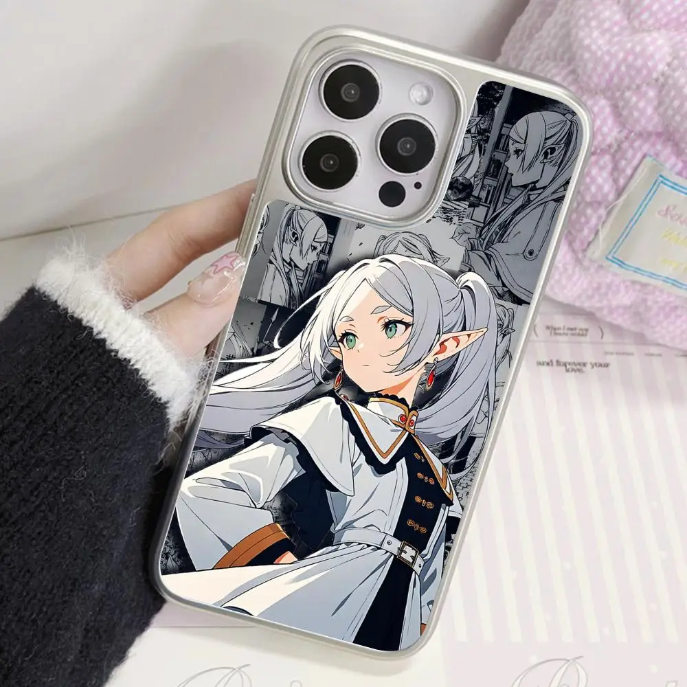 

Sousou no Frieren Silver Plating Mobile Phone Case for iPhone 17 16 15 14 13 12 11 Air Pro Max Plus Colorful Cover